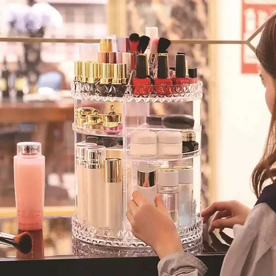 Rotating Makeup Organizer,Cosmetic Storage - Image 2