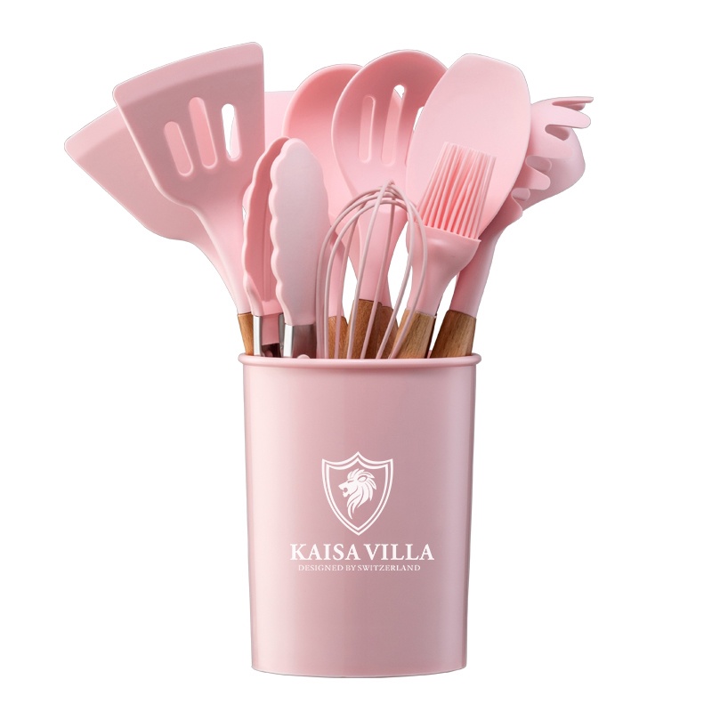 Spoon holder 12pcs Kitchen Silicone Spoon with Holder - Image 4